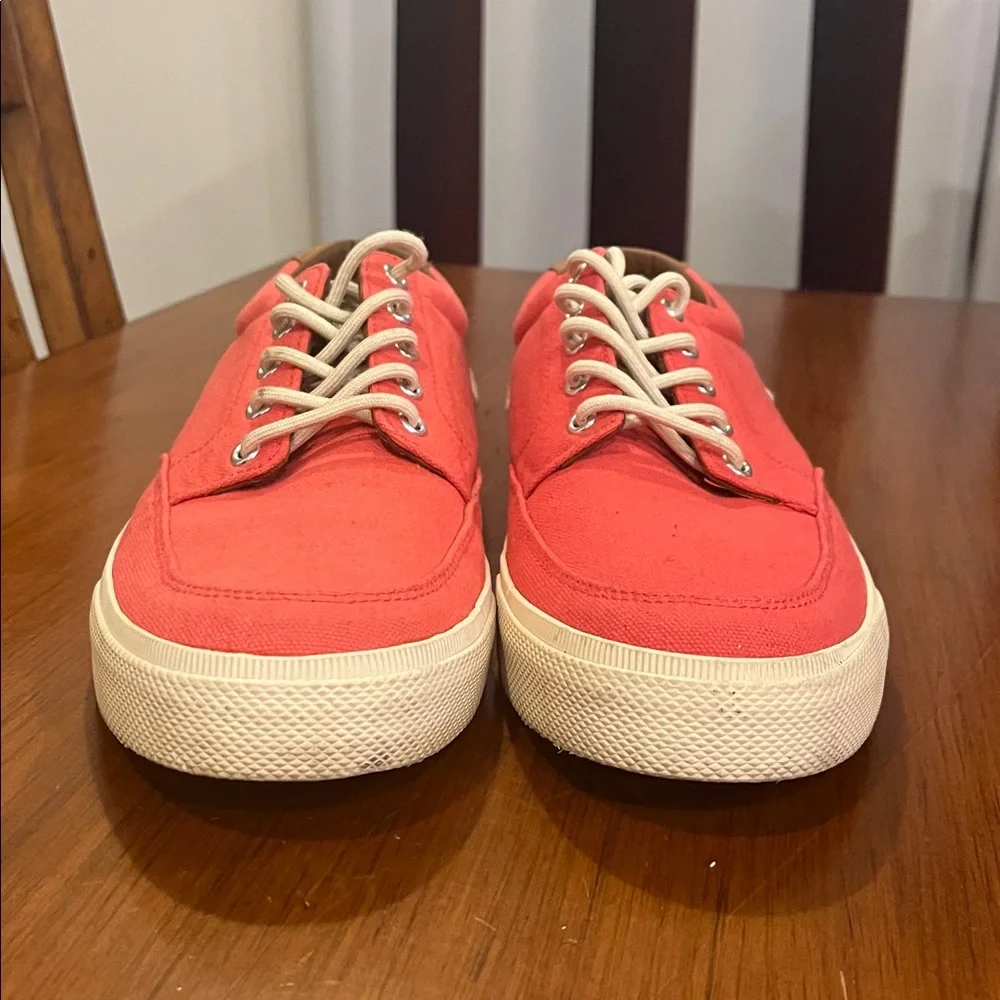 Polo Ralph Lauren Vance Side Lace Deck Boat Shoes Sneakers Pink Mens Size 11.5
